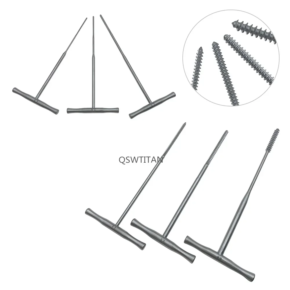 Bone Tapping Cancellous Tap Upper Lower Limb Bone Screw Thread Tap T Type Handle Orthopedic Instrument 1pc