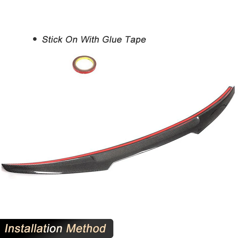 Car Rear Trunk Spoiler Wings for Audi A5 S5 RS5 B9 Hatchback 4DR 2017-2023 Rear Spoiler Boot Wing Lip Full Carbon Fiber ABS - view 4