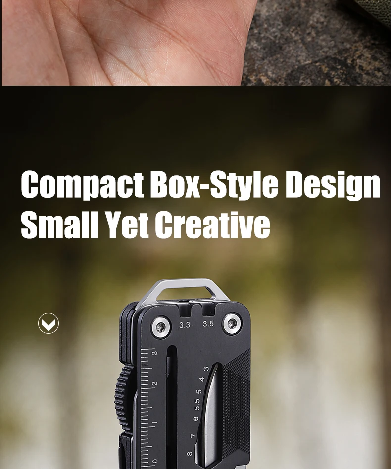 LETGOS Mini-Taschenmesser 12-in-1 Multitool, EDC Klappmesser Überlebenswerkzeug für Outdoor-Camping und Wandern, Cooles Geschenk für Männer und Väter – Detail 11