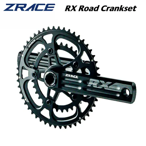 ZRACE RX Road Crankset Features High-Strength Hollow Aluminum Alloy Crank. Compatible with 2x10/2x11/2x12-Speed Drivetrains. Ava