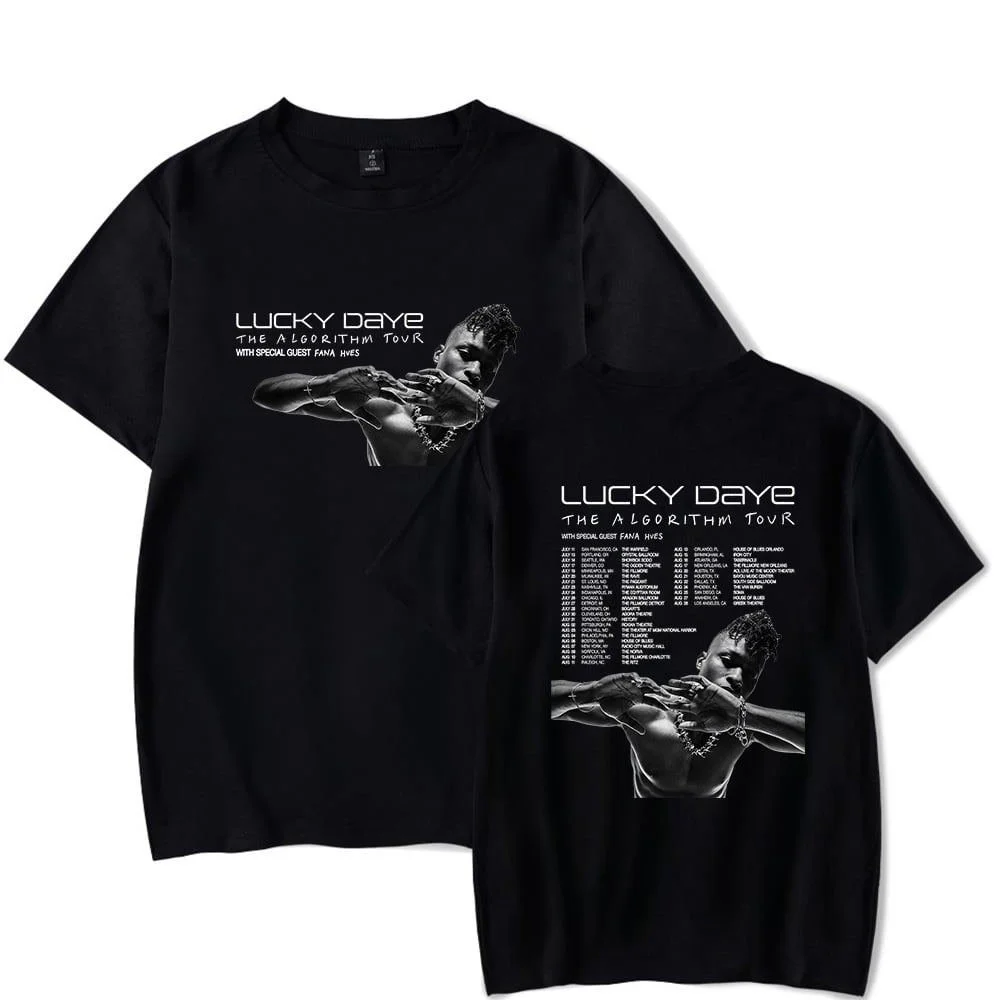 

Lucky Daye The Algorithm Tour Merch Short Sleeve T-shirt Unisex Fashion Crew Neck Top