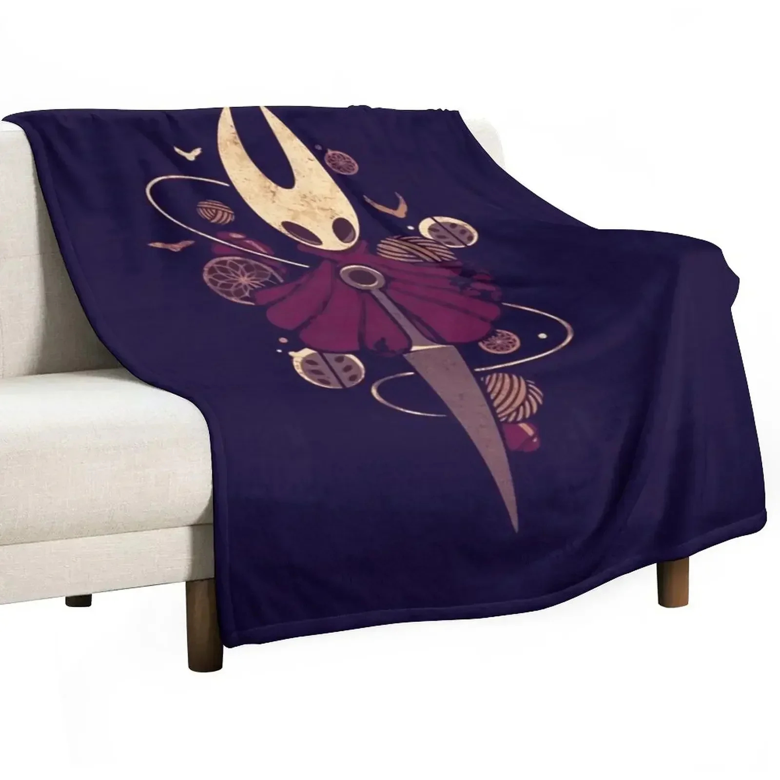 Silksong Hollow Knight Hornet Bug Videogame Throw Blanket Flannels Sofa Throw sofa bed Blankets