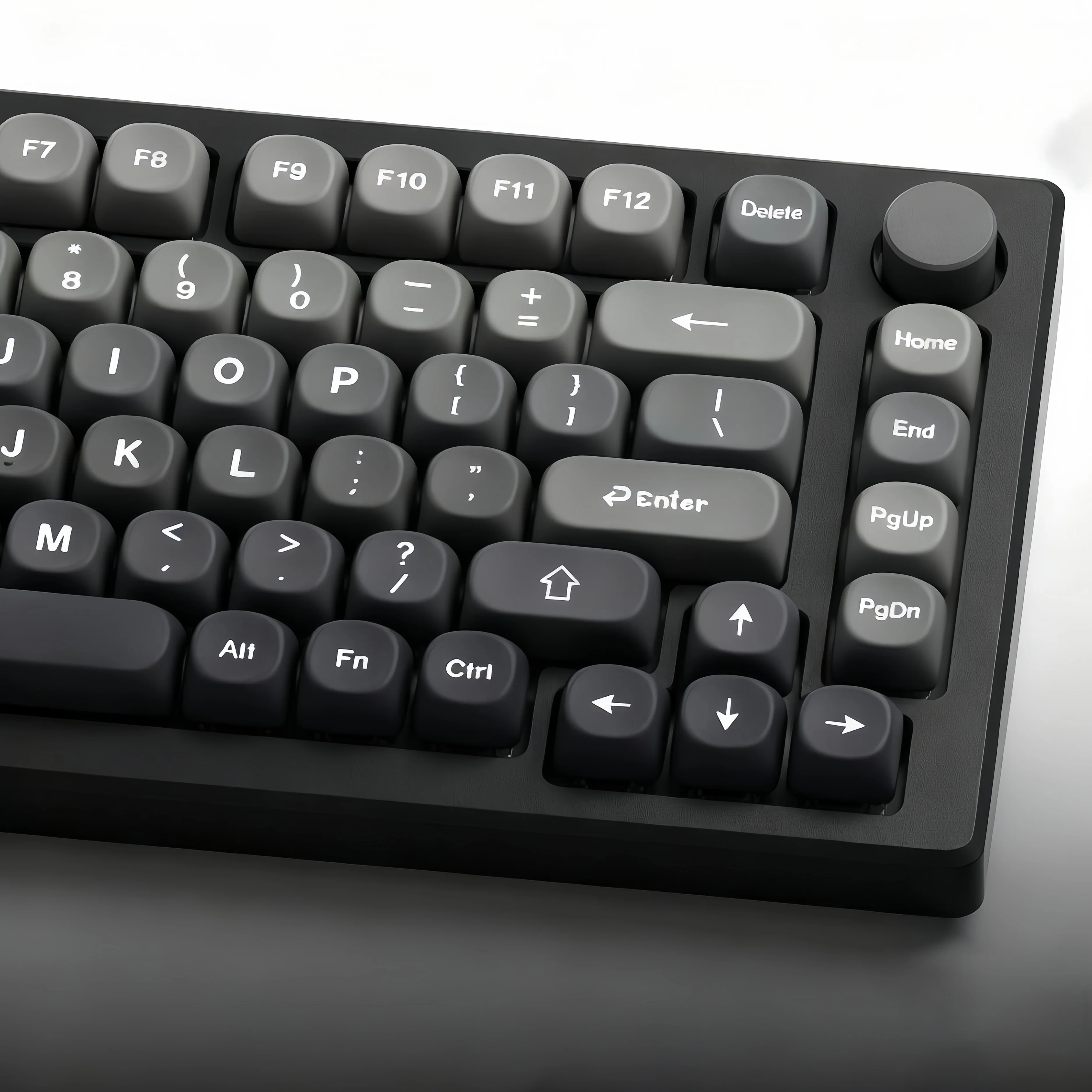 130 Keys Gradient Grey MOA Profile Custom Keycap Set Five Side Dye Sublimation PBT Keycaps for MX Switch Mechanical Keyboard