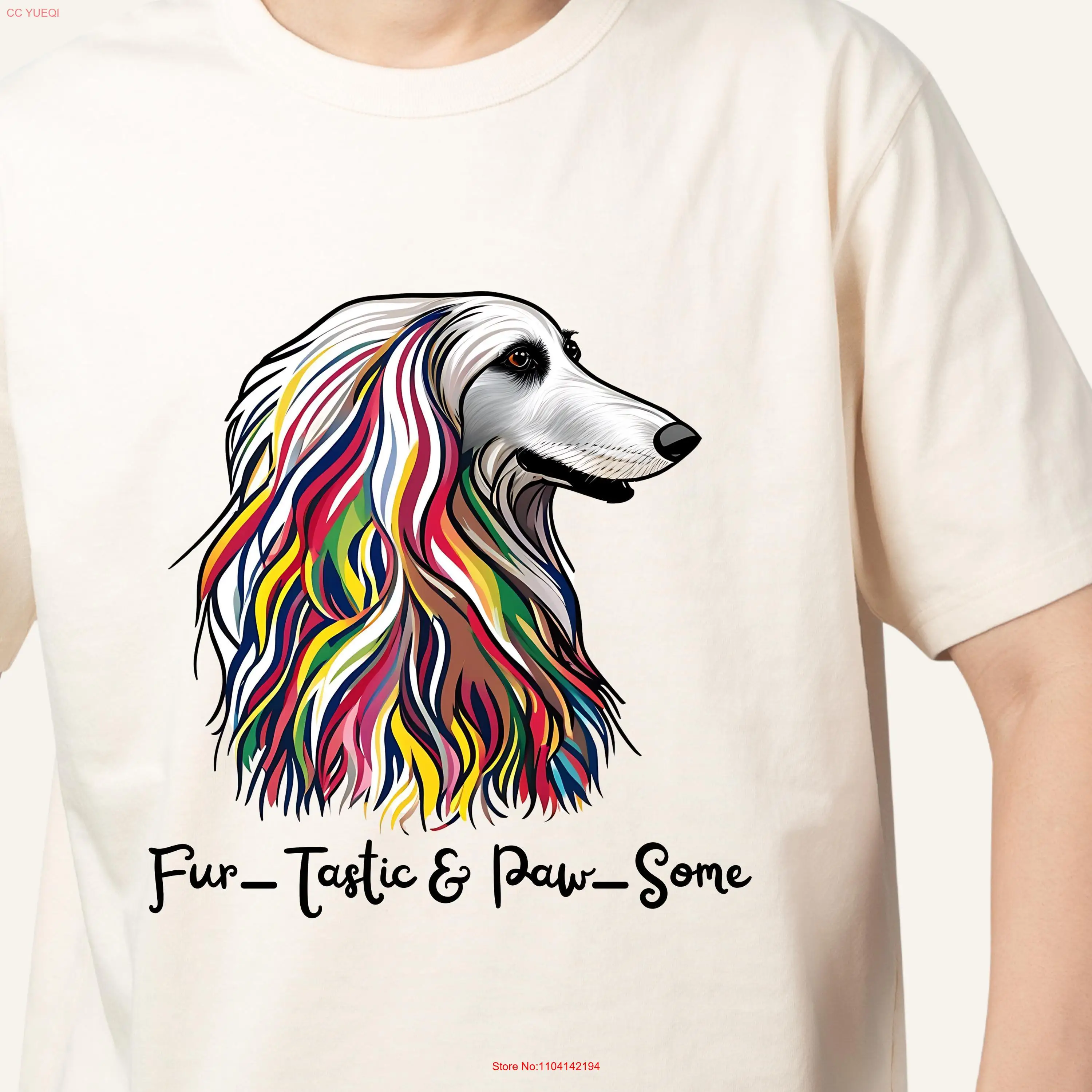 Fur tastic Colorful Hair T Shirt Fun Paw some for Pet and dog Lovers Great  long or short sleeves