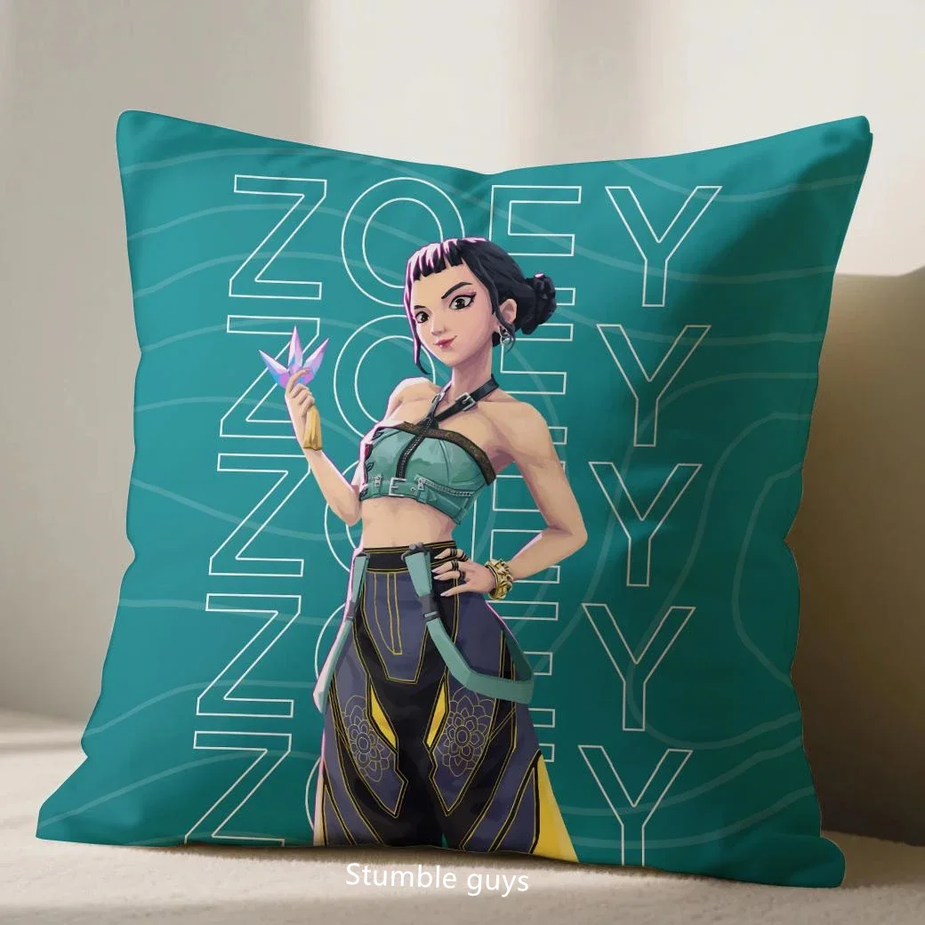 شيطان الصيادين Kpop غطاء الوسادة أنيمي 45X45cm أريكة المخدة نسيج ناعم