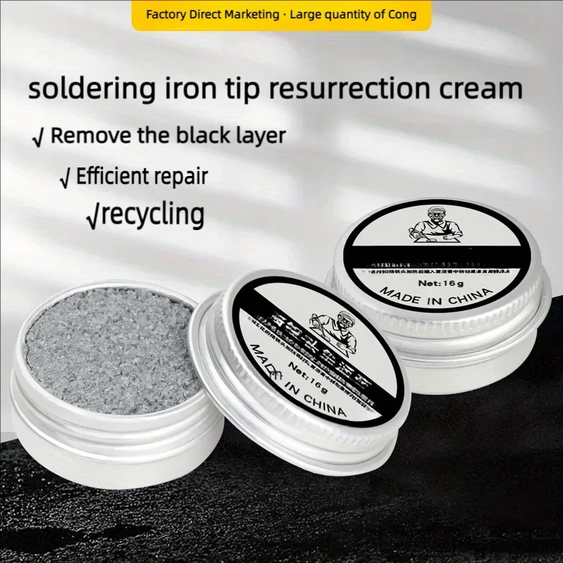 Soldering Iron Tip Cleaning Paste Soldering Iron Tip Tinner Activator Tip Cleaner Remover Refresher Repair Tool Cleaning Paste