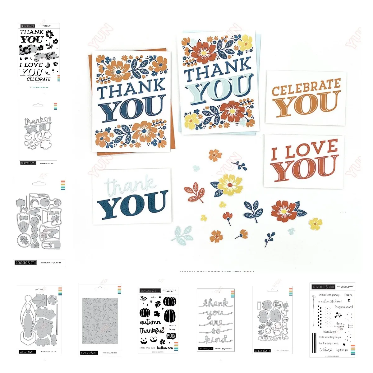 

Celebration Thankful Scripty Sayings Dies Pumpkin Metal Cutting Dies Sets for DIY Greeting Card Scrapbooking Decoration