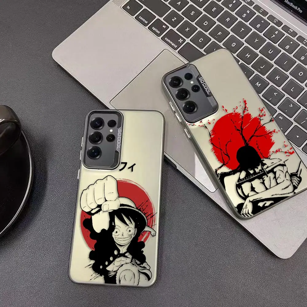 Phone Case For Samsung Galaxy S26 S25 S24 S23 S22 S21 S20 PLUS ULTRA Bumper Hard Shockproof Cover One P-Piece Luffys Zoros Comic