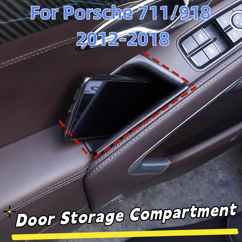 

Ящик для хранения дверей автомобиля, органайзер для дверного телефона, контейнер с ручкой, карманный поднос, вставка для перчаток, поднос для поддонов для Porsche 911/718 Boxster 2012