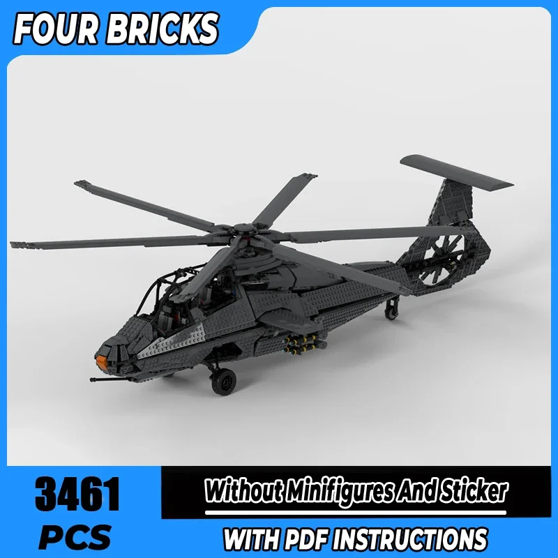 

Moc Building Blocks Boeing-Sikorsky RAH-66 Comanche Technology Modular Bricks Model Gifts Christmas Toys DIY Sets Assembly
