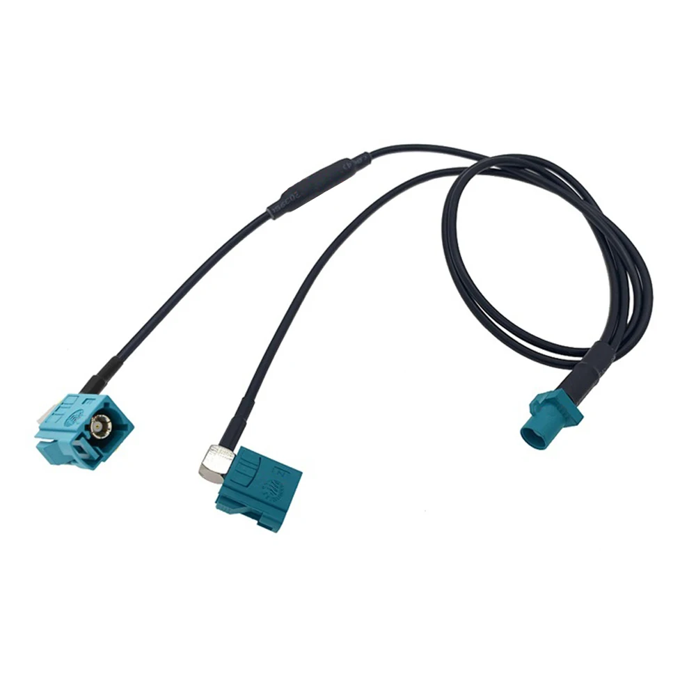 0.5M Z Male to Z Female/SMA/SMA 90° Right Angle Y Type Splitter Cable RG174 Pigtail Car GPS Extension Cord Radio Connect Wire