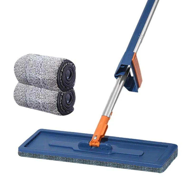 

Горячая швабра, волшебная плоская швабра без рук, монтируемая стирка, ленивые швабры для чистки, бытовые чистящие средства, 2 сменные подушечки