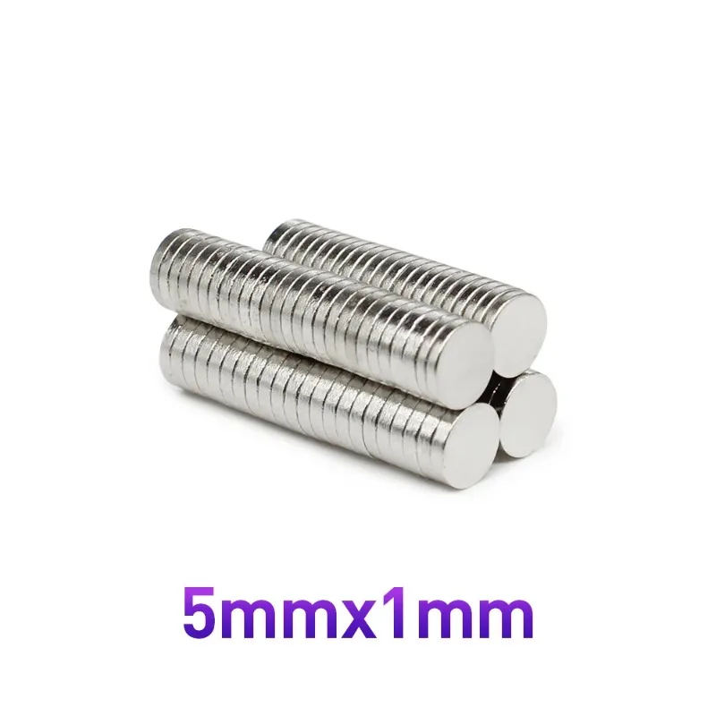 100/200/500/1000/2000PCS 5x1 Mini Small Round Magnets N35 Circular Search Magnet Strong 5x1mm Permanent NdFeB Magnets Disc 5*1