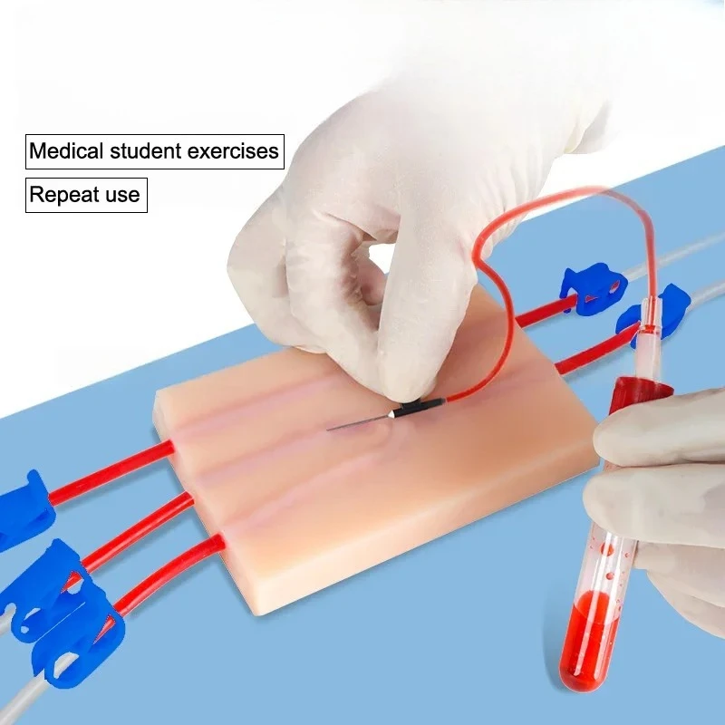 

Venipuncture Injection Practice Pad Simulation Human Skin Tear Resistant Portable For Students Nurses Suture Training Model