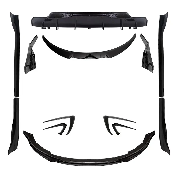 

For MODEL 3 with Front Lip Rear Diffuser Spoiler Side Skirts Auto Parts Body Kits ABS Material Gloss Black Fast Aero Kit