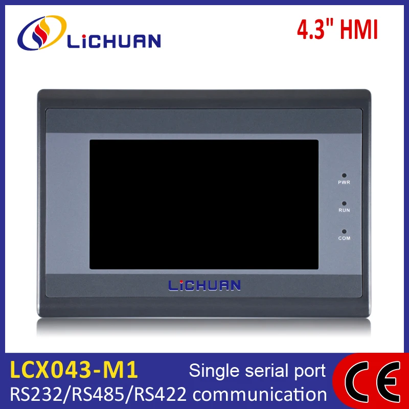 lichuan HMI 4.3 inch touch screen for cnc controller support Ethercat RS485 RS232 RS422