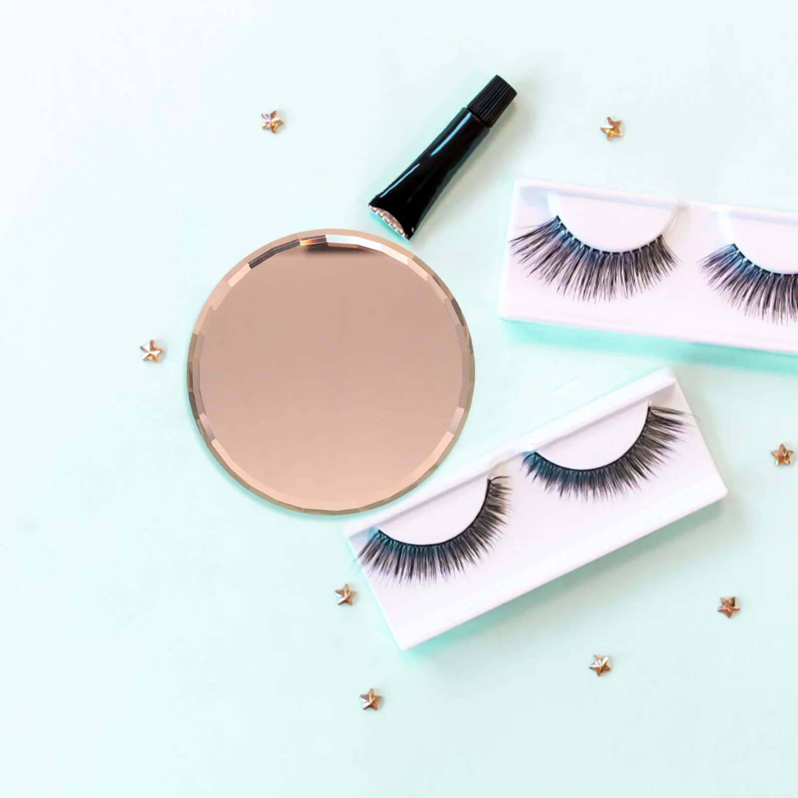 5Pcs Lash Holder for Eyelash Extension Tools Smooth Round False Eyelash Pallet Storage Container Professional Makeup Artist