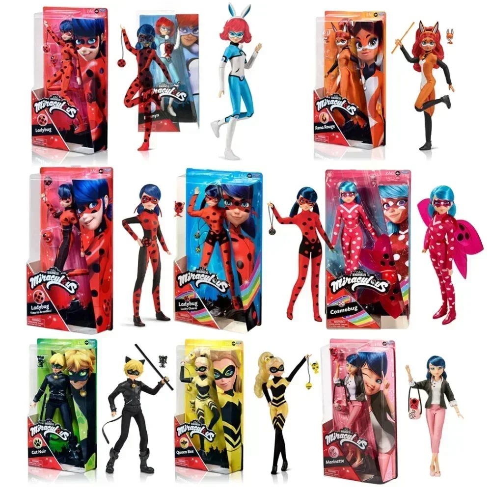 Miraculous Ladybug Cat Nior Queen Bee Action Figure Super Hero Joints Movable Dolls Toy Collectible Kids Birthday Gifts