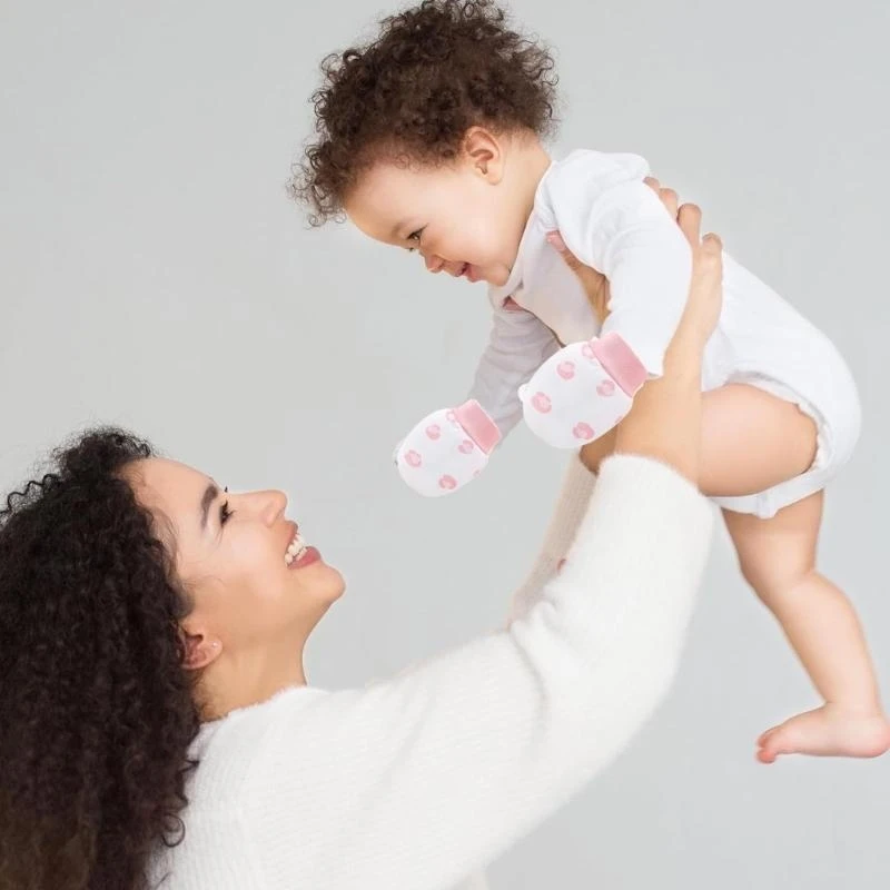 

J15U 9 Pairs No Scratch Mittens Toddler Mitts Set Baby Mittens Cotton Baby Gloves