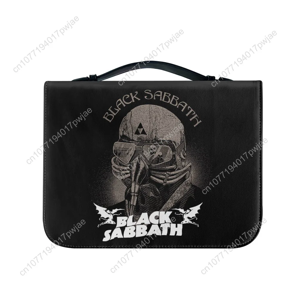 Black Sabbath Rock Band Bible Bags Christian Gifts Personalized Cover Bible Pack Waterproof Leather Bag Pockets Package Case