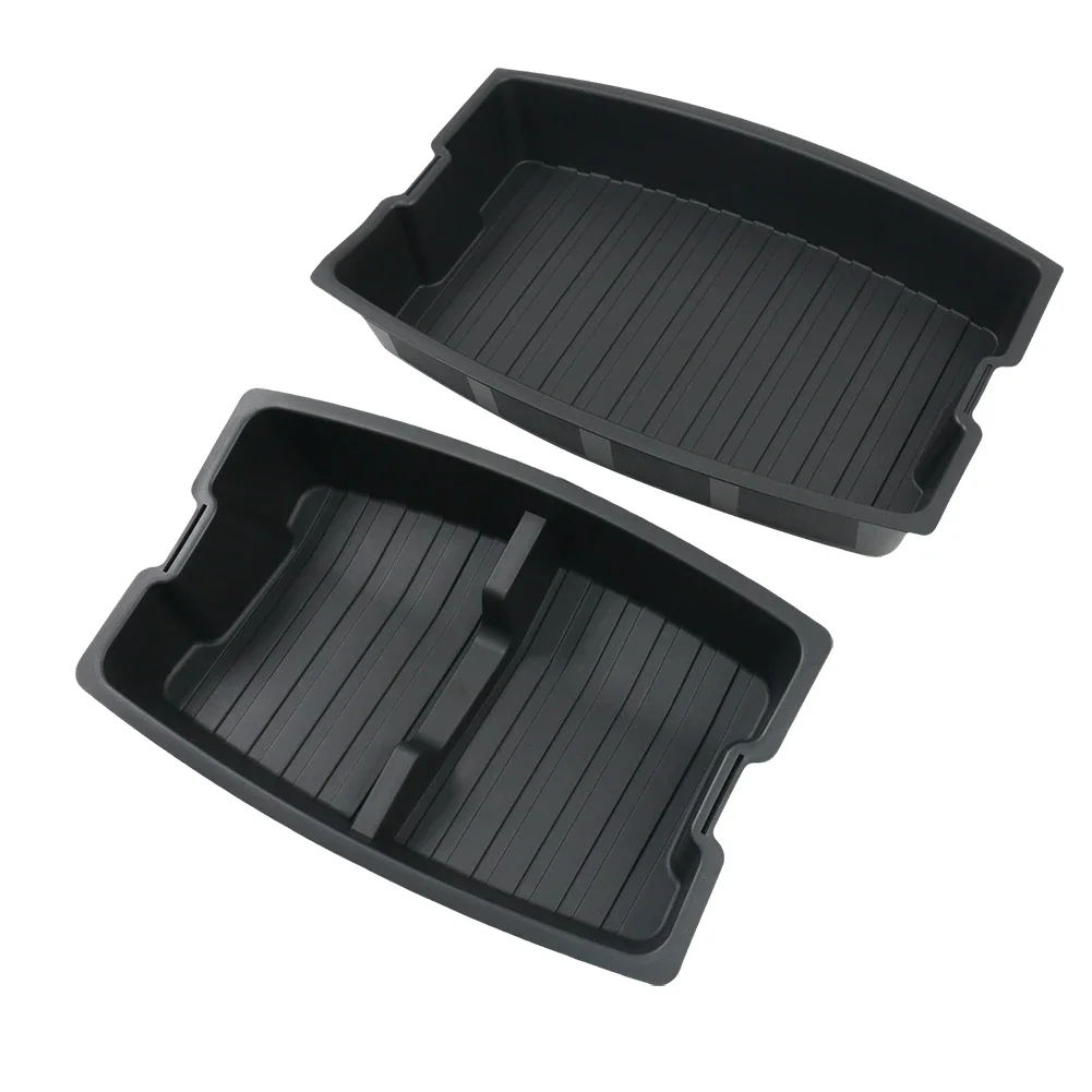 For Tesla Model 3 Highland 2024 Double-Layer Rear Front Trunk Storage Box Frunk Organizer Cargo Protective Tray Car Accessories