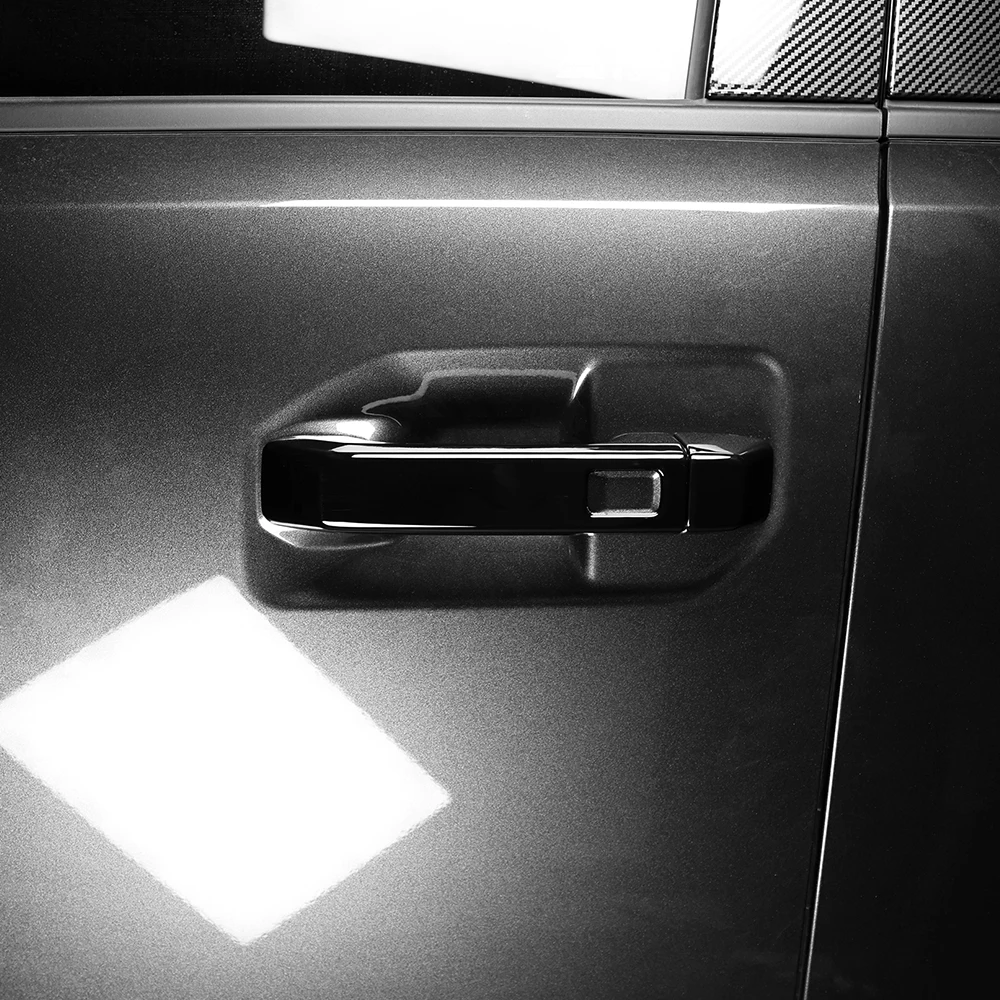 

Сенсорный тип автомобиля из углеродного волокна, ярко-черный ABS, внешние дверные ручки, накладка для Kia TASMAN 2025 2026, аксессуары с левым рулем