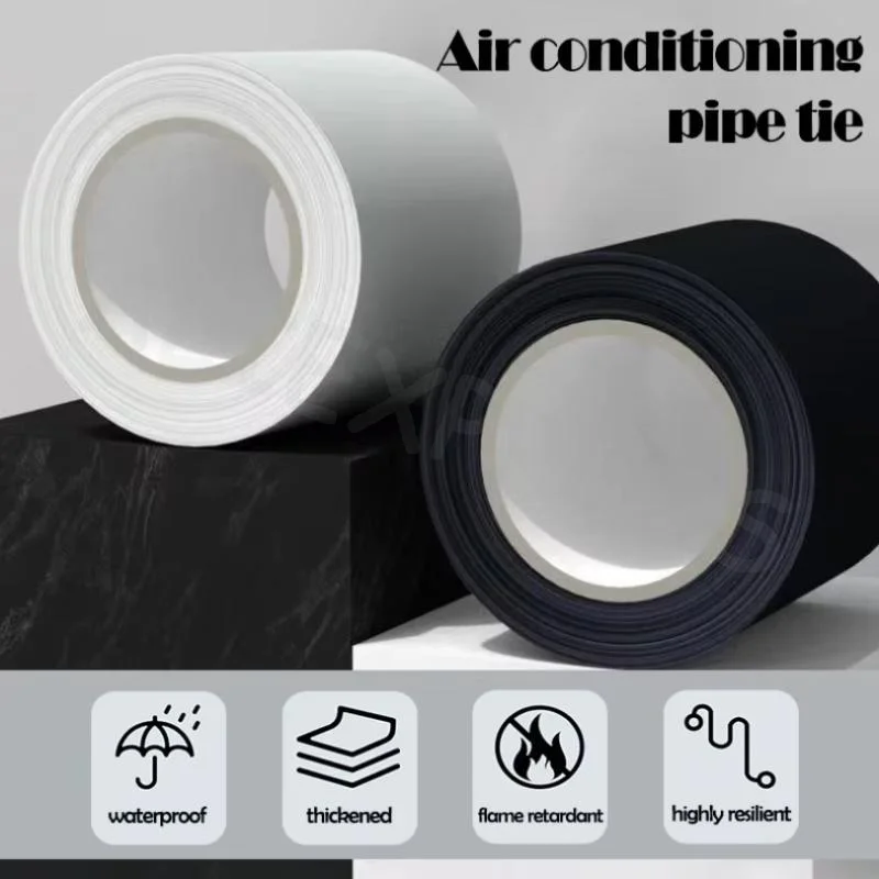 Thickened White Waterproof Air Conditioning Pipe Wrapping Tape Anti-UV Sunscreen for Outdoor HVAC Pipe Maintenance