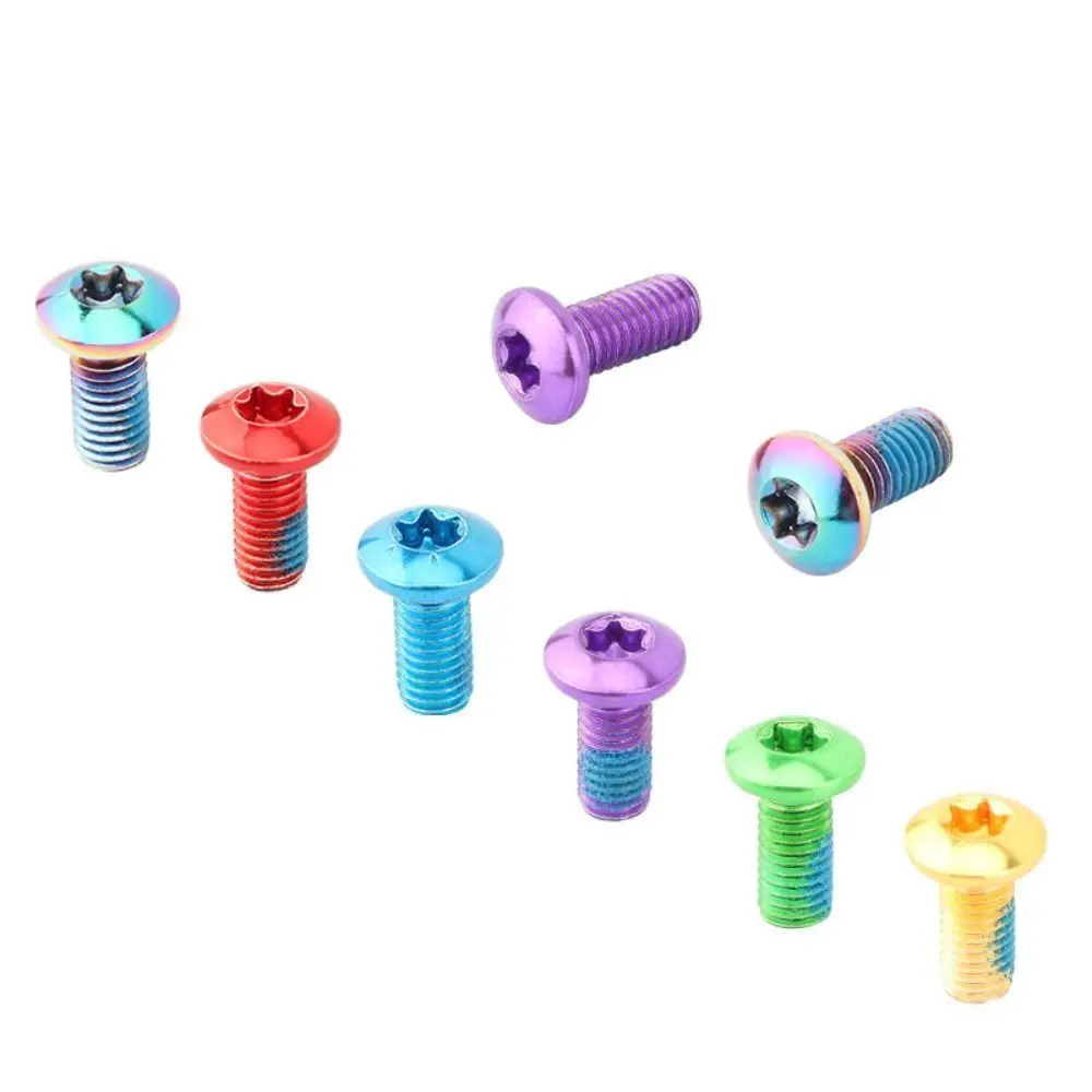 

12PCS T25 Screws Bolts for A Bike Rotor M5*11.5mm 12PCS/set Bicycle Brake Handle Screw Alloy Steel Colorful Brake Rotor Screws