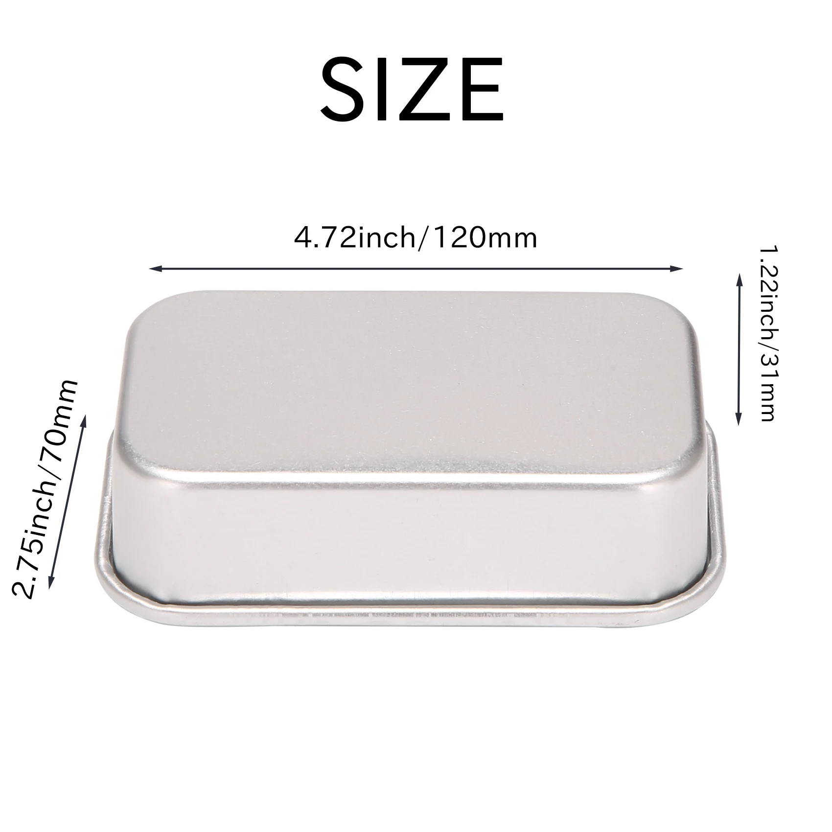 finefine 4Pcs Aluminum Alloy Loaf Tin Rectangular Non-Stick Bread Mould Bread Loaf Pans Baking Tools Kitchen Dining Bar Supplies