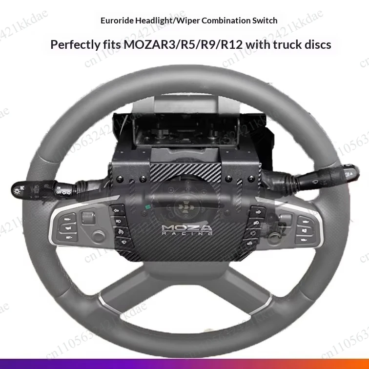 Racing Simulator Steering Wheel Turn Signal Light with Key Start Wiper Switch for Moza R3 R5 R9/12, Light and Wiper Switches
