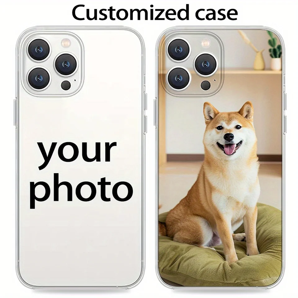 Funda de TPU personalizable con fotos para iPhone 17 16 16e 15 14 13 12 11 Pro Max Mini SE 2020 2022 XS XR 6 6s 7 8 Plus Air 5