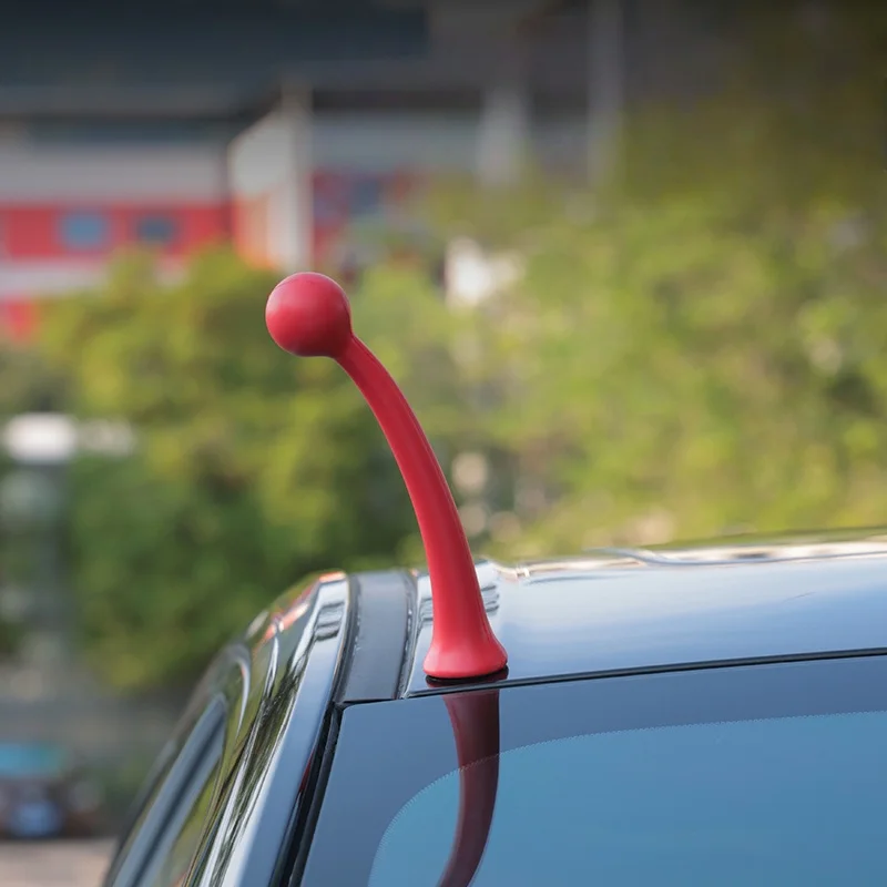 Creative Flexible Car Roof Antenna, Cute Devil Angle Sticker Paint-Safe Universal Decor Accessory For Sedan SUV E-Bike