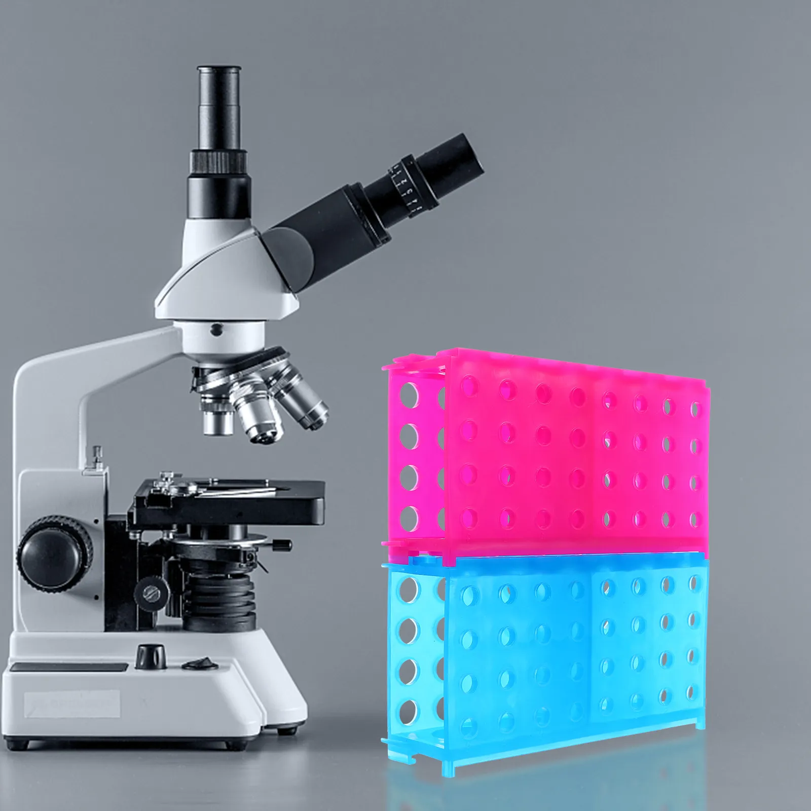 2Pcs Premium Thickened Plastic Centrifuge Tube Rack for 0.5ml 1.5ml 10Ml 50Ml Tubes Lab Storage Freezer Use Microcentrifuge Tube