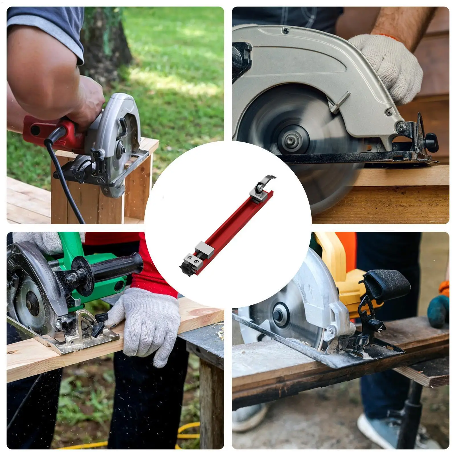 قابل للتعديل آلة قطع قاعدة دليل السكك الحديدية 240 مللي متر 360 مللي متر ABS منشار دائري دليل تحديد المواقع المشبك 2-Way عكس مشبك النجارة