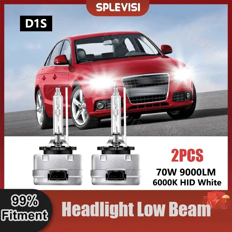 

SPLEVISI Car Headlight Xenon Light Bulbs 9000LM 70W/Pair For AUDI A4 B6 2002 2003 2004 For AUDI A4 B7 2004 2005 2006 2007 2008