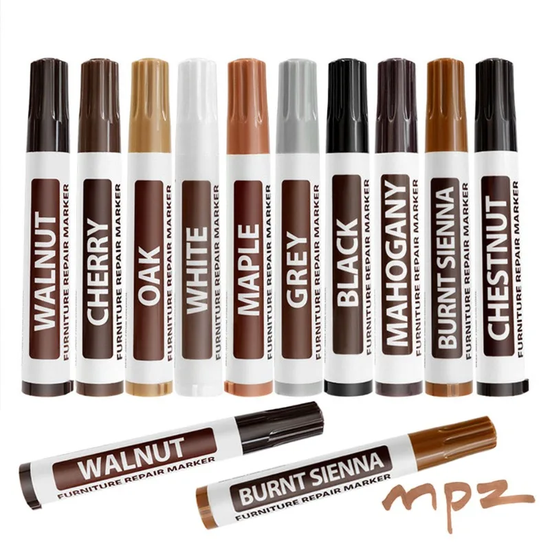 

12pcs/set Furniture Repair Pens-Can Cover Stains, Scratches, 12 Different Colors of Suitable for Floors, Cabinets, Tables