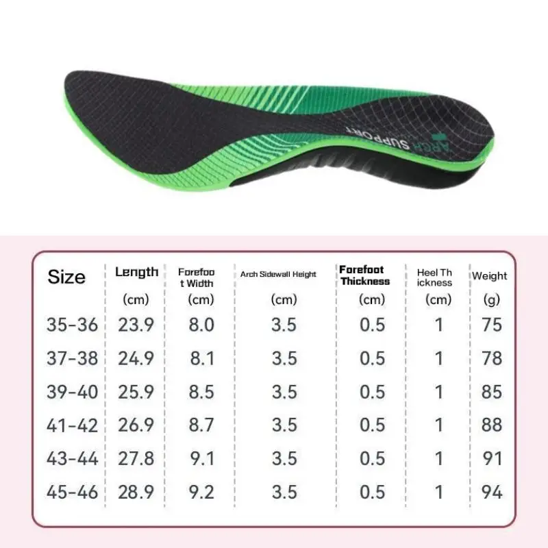 1 زوج الرياضة قوس دعم النعال إيفا امتصاص الصدمات مرونة ارتداء مقاومة العظام النعال المسطحة قدم منصات القدم