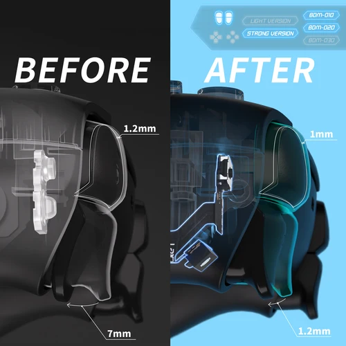 Imagen 2 del producto eXtremeRate Micro Switch versión Clicky Hair Trigger Kit V2 para controlador ps5 BDM-010 y BDM-020 botones de hombro, clic en el ratón