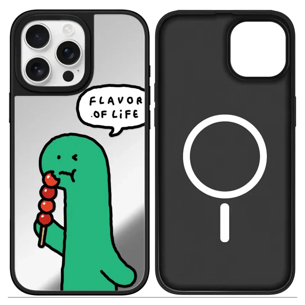 Lemon Tea Mirror Surface Case for IPhone 12 13 14 15 16 17 Pro Max Case - Protective IPhone Case