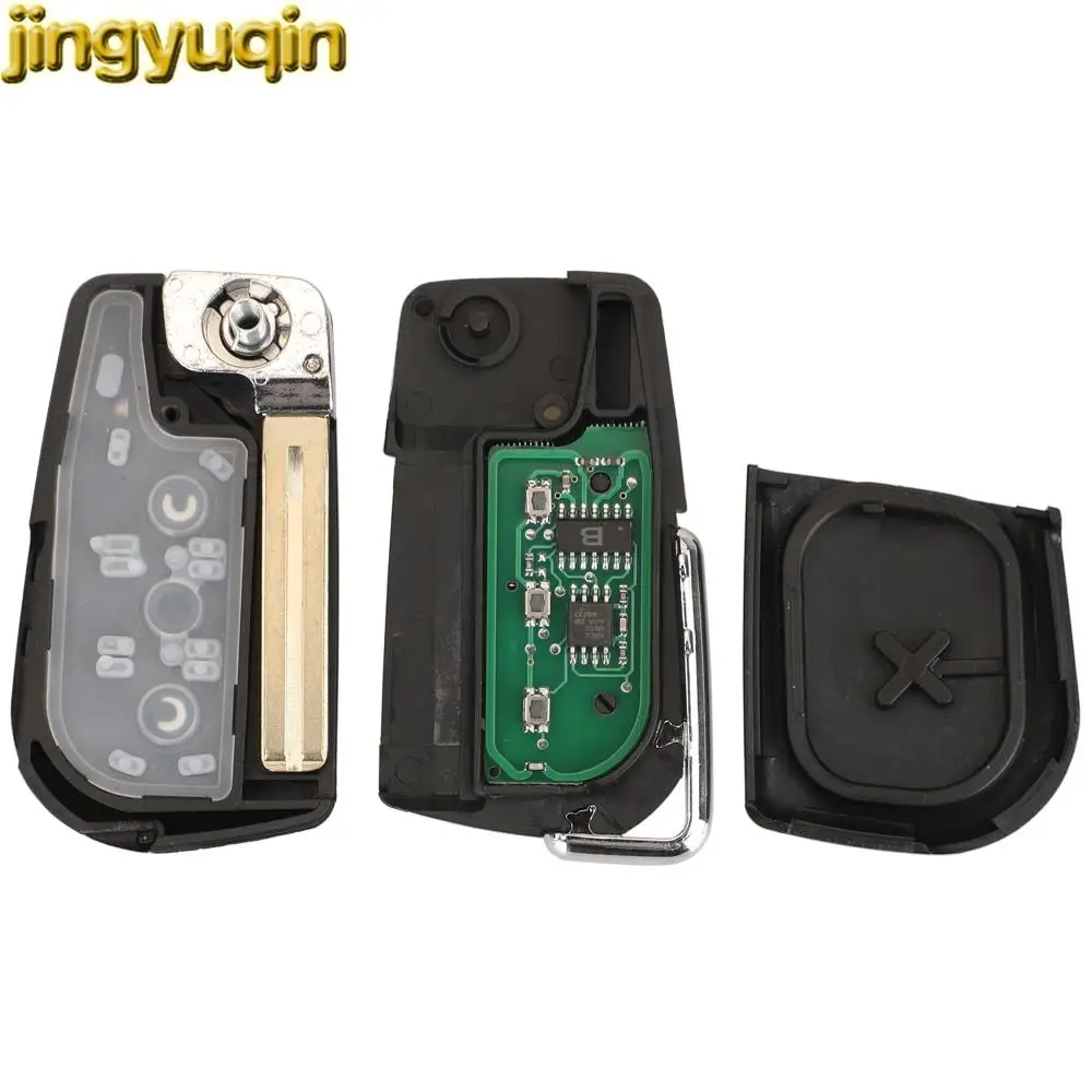 Jingyuqin 3 Buttons Car Key Alarm Remote Fob 433MHZ 8A Chip For Toyota CAMRY 2015 2016 RAV4 2017 Auris 2018 TOY40 12BFE-01