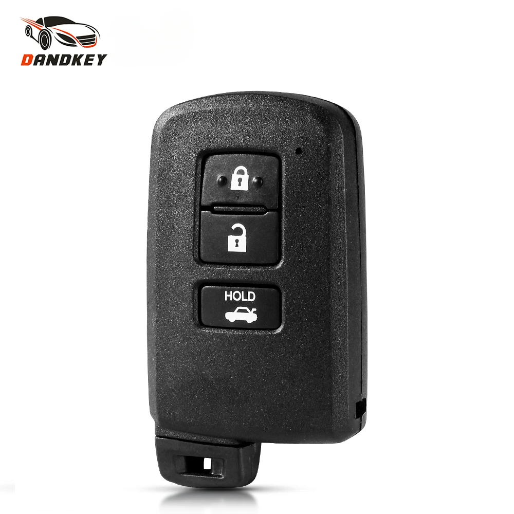 

Dankey Key Shell Case For Toyota Avalon Camry RAV4 Corolla Highlander Smart Car 3 Buttons Remote Key Housing Fob Replace