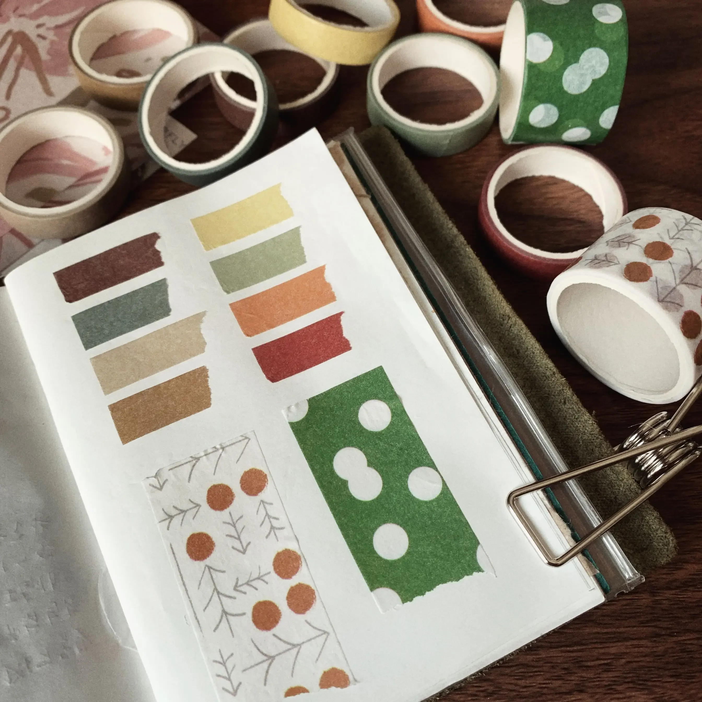 10 Rolls Retro Pure Color Masking Tape Sticker Forest Color Collage Junk Journal Material Deco Washi Tape Set DIY Scrapbooking