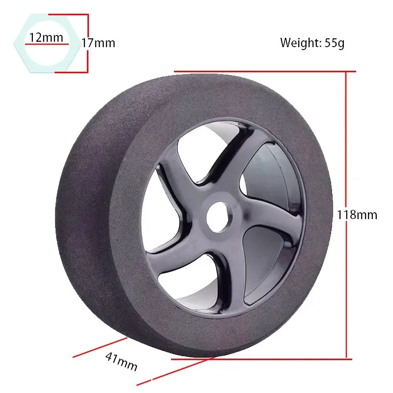 17 мм шестигранные 1/8 RC пенопластовые шины, колесные диски 118 мм, комплект для гоночного автомобиля HSP HPI