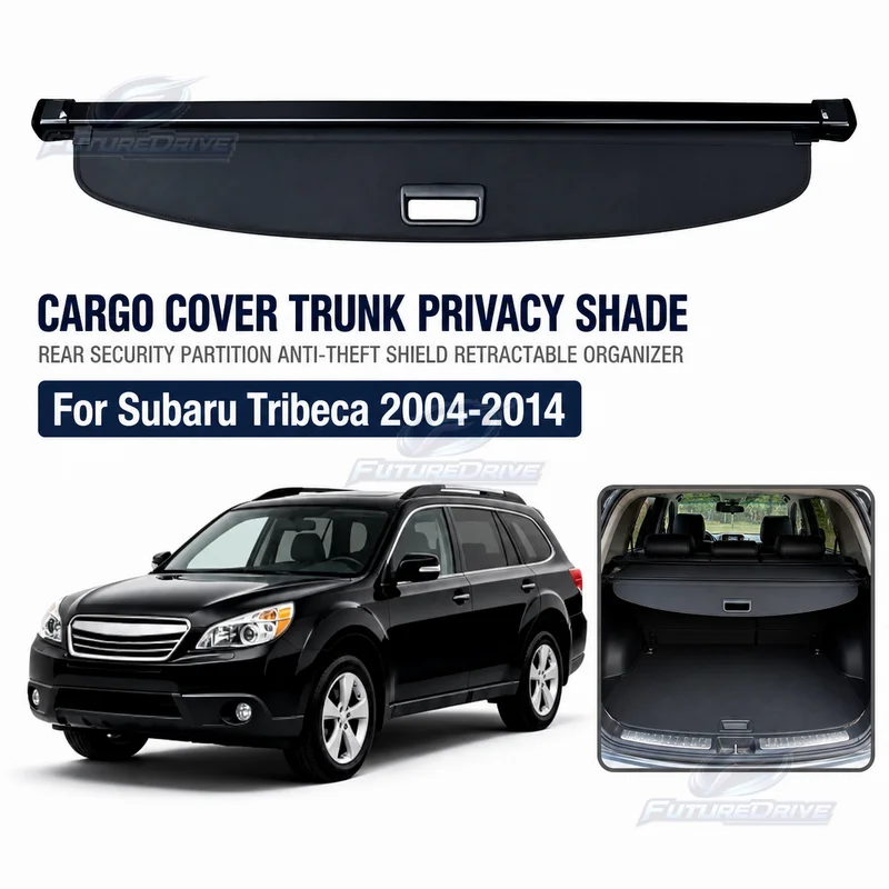 Cargo Cover Trunk Privacy Shade Rear Security Partition Anti-Theft Shield Retractable Organizer for For Subaru Tribeca 2004-2014