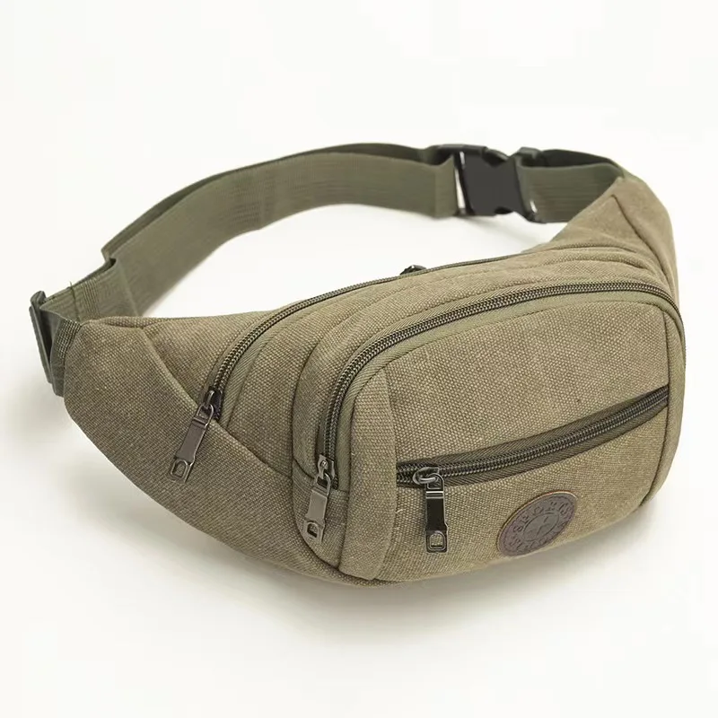 Men's Outdoor Waist Bag - Lightweight Oxford Fabric, Perfect for Hiking and Running