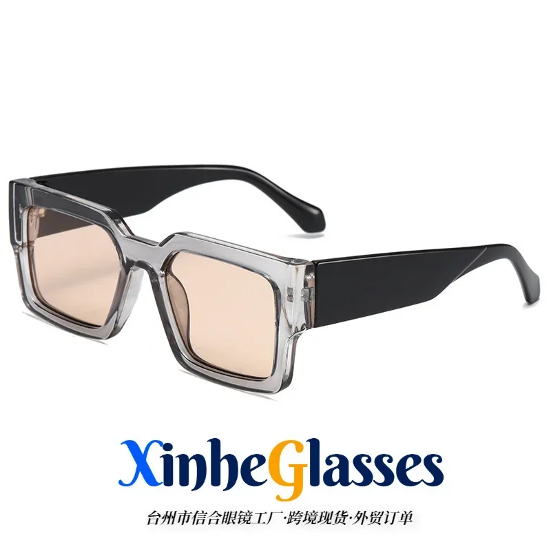 

New Sunglasses Retro Thick Frame Wide Foot Polarized Sunglasses Women's Glasses UV Resistant Sunglasses Driving Glasses Men