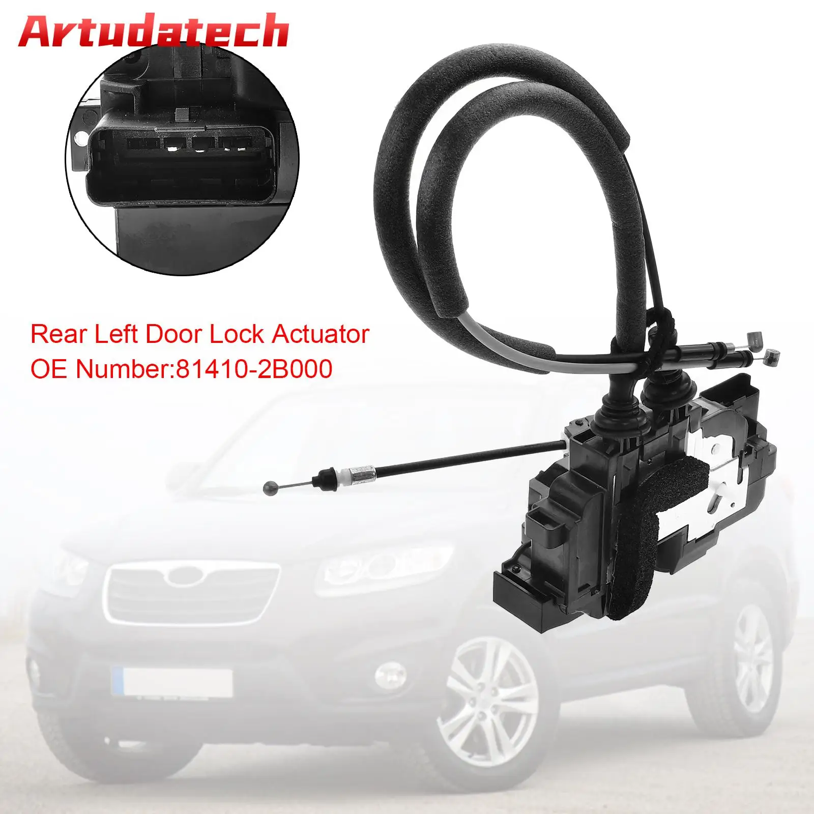 

Artudatech Rear Left Door Lock Actuator 81410-2B000 For Hyundai Santa Fe SUV 2006-2012 Car Accessories
