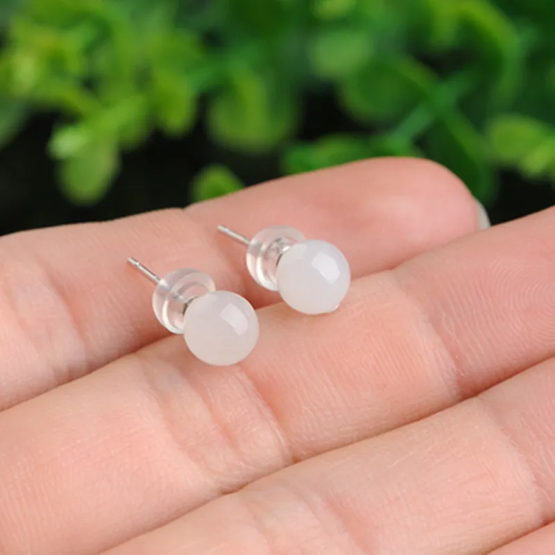 Hotan Jade Earrings Women, S925 Silver Ear Jewelry, Ancient Style, Artistic And Versatile