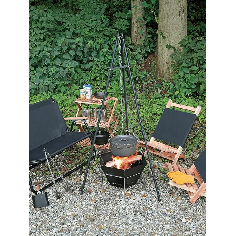 Portable BBQ Grill Outdoor Home Charcoal BBQ Grill Japanese Folding Camping Incinerator Heating Wood Stove