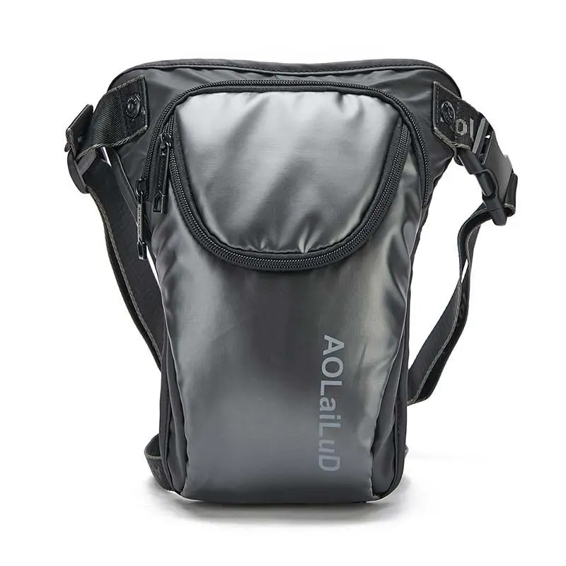 Bolsa de pierna para hombre, riñonera impermeable de nailon para motociclista, bandolera deportiva para hombre, cinturón cruzado para cadera y muslo